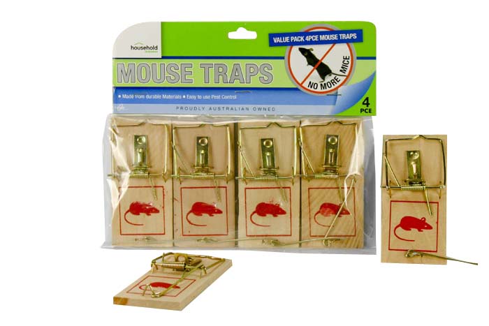 Mouse Traps Wooden - Pack of 4